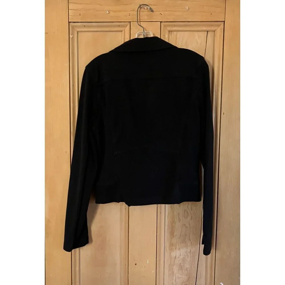 Marrakech Womens Anthropologie Asymmetrical Zip Moto Jacket Small Black AN EXC - Picture 8 of 10